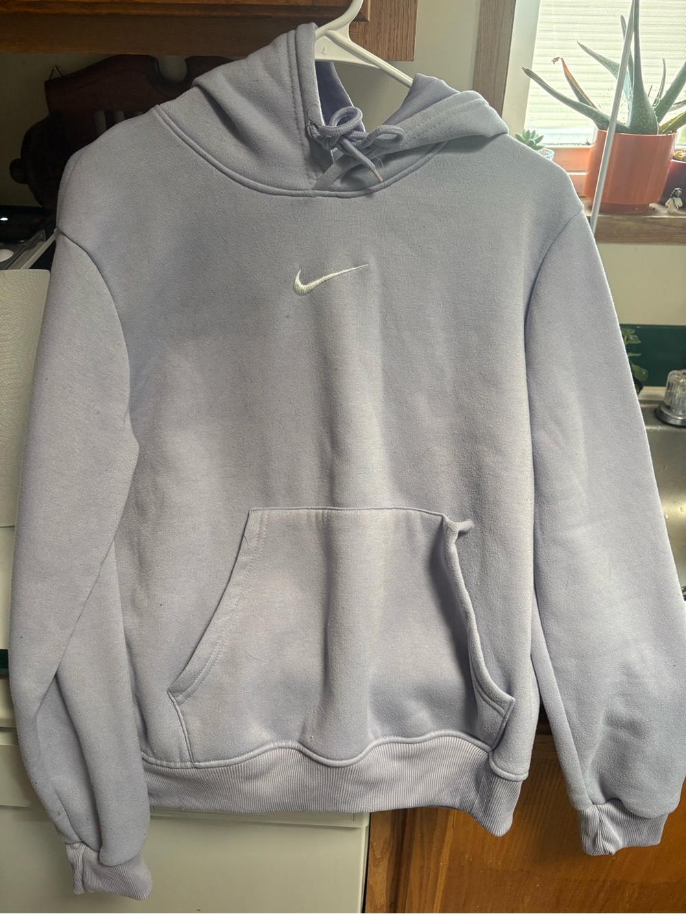 Nike Light Lavender Pullover Hoodie with Embroidered Swoosh
